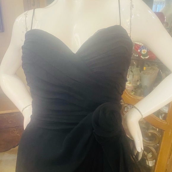 Farinae Collections Black Evening Gown Dress M - Picture 10 of 11